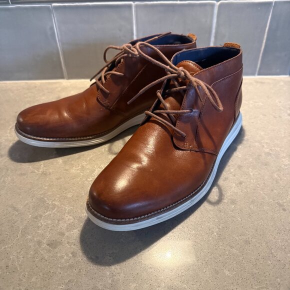 Cole Haan Men’s Leather Chukka Boots – Size 10.5 – Sport Sole – Brown